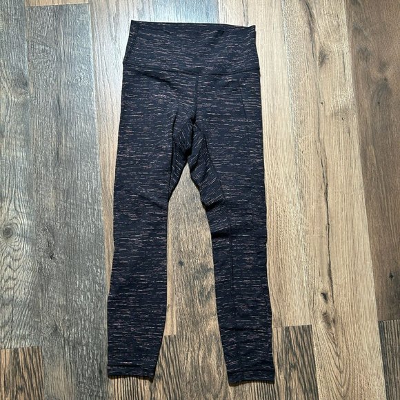 lululemon athletica Pants - Lululemon Black 7/8 Space Dye Tights